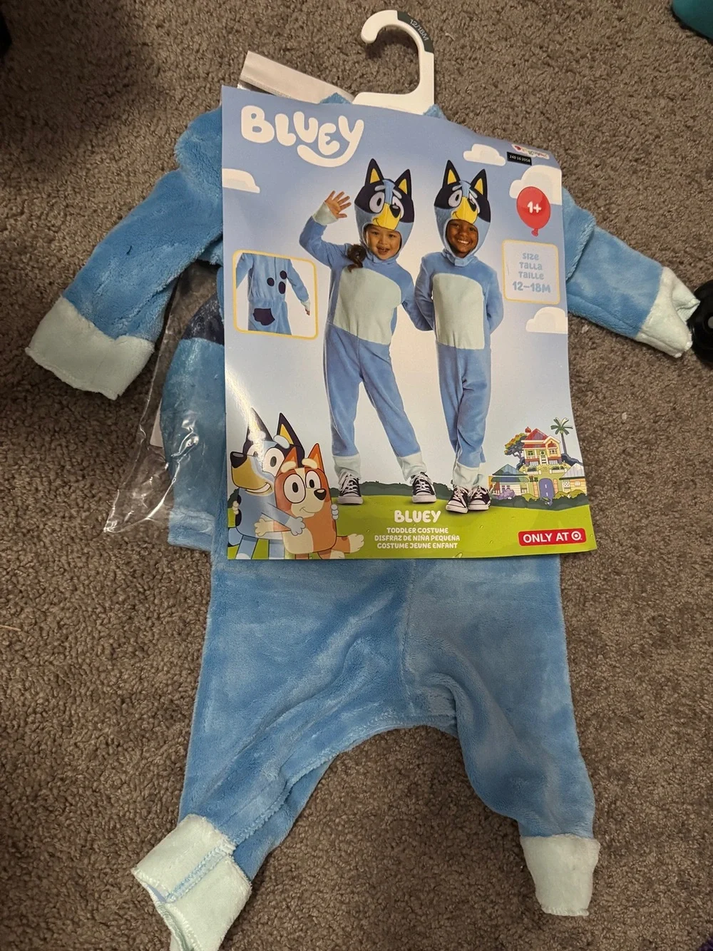 Nwt Bluey Costume toddler baby girls boys 12-18 months Halloween